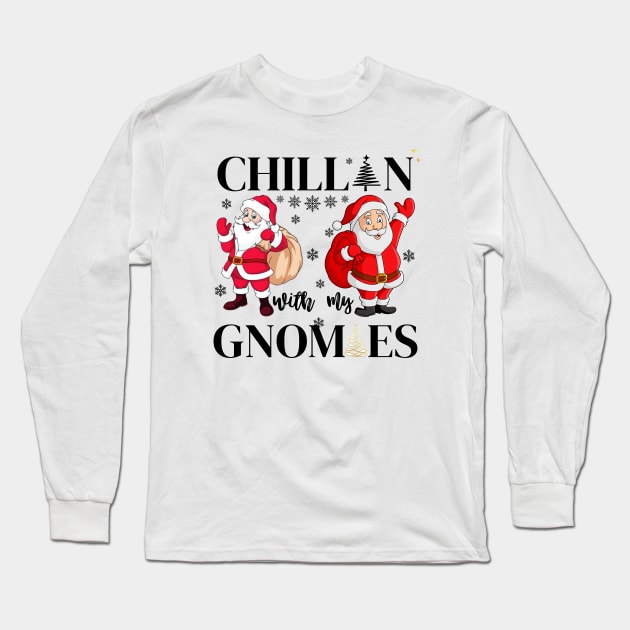 chillin with my gnomies, t-shirt Long Sleeve T-Shirt by ACHRAF-64